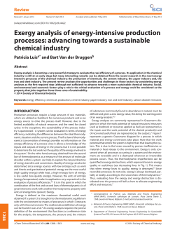 Exergy analysis of energy-intensive production processes