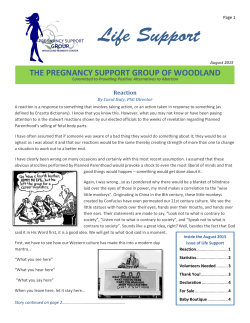 THE PREGNANCY SUPPORT GROUP OF WOODLAND