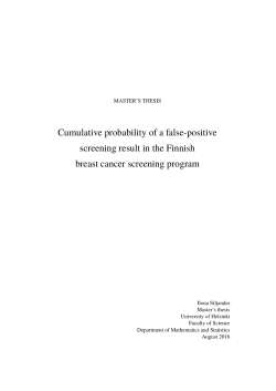 Cumulative probability of a false-positive screening result in
