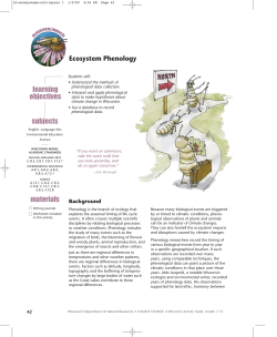 Ecosystem Phenology - EEK! Environmental Education for Kids