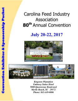 Carolina Feed Industry Association 80 Annual Convention July 20