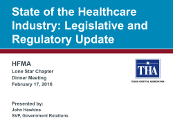 84th Texas Legislature ANALYSIS