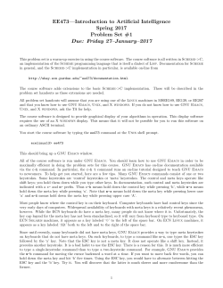 EE473&mdash;Introduction to Artificial Intelligence Spring 2017 Problem