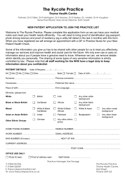New Patient Questionnaire