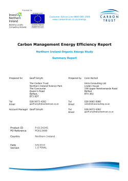 Organic Energy Study Northern Ireland Summary Report 05 August