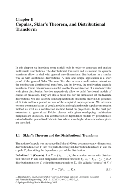 Copulas, Sklar`s Theorem, and Distributional Transform