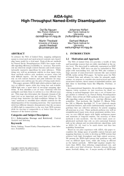 AIDA-light: High-Throughput Named-Entity Disambiguation