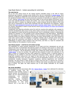 Case Study theme 6 – Carbon accounting for wind farms