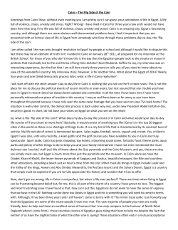 Cairo &ndash; The Flip Side of the Coin Greetings from Cairo! Now, without