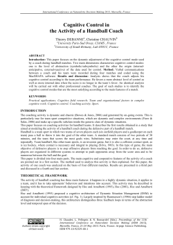 Cognitive Control in the Activity of a Handball Coach