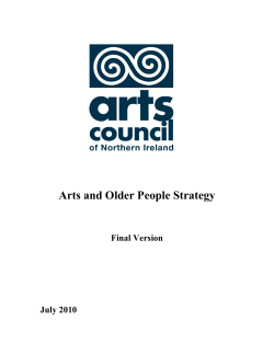 Arts and Older People Strategy - Arts Council of Northern Ireland