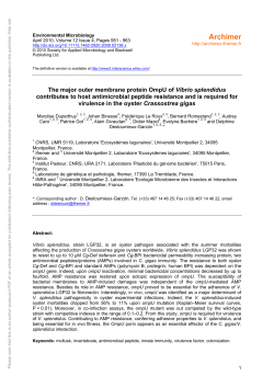 The major outer membrane protein OmpU of - Archimer