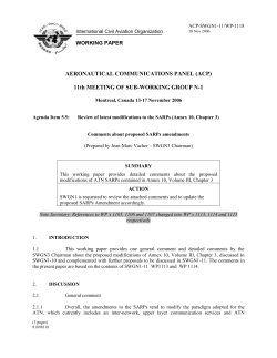 Comments Rapporteur SWGN3 on amended ATN SARPs