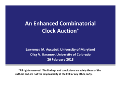 An Enhanced Combinatorial Clock Auction