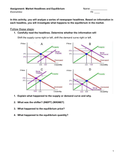 Market Equilibrium Practice