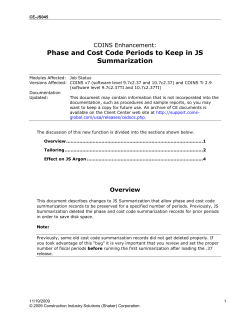 CE-JS045: Phase and Cost Code Periods to Keep