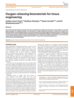 Oxygenreleasing biomaterials for tissue engineering