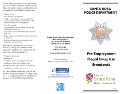 Pre-Employment Illegal Drug Use Standards