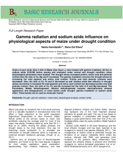 Gamma radiation and sodium azide influence on physiological