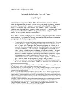 An Agenda For Reforming Economic Theory