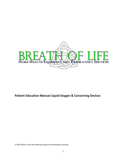 Patient Education Manual Liquid Oxygen