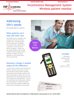 Incontinence Management System Wireless patient monitor
