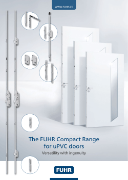 The FUHR Compact Range for uPVC doors