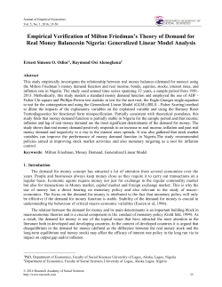 Empirical Verification of Milton Friedman`s Theory of Demand for