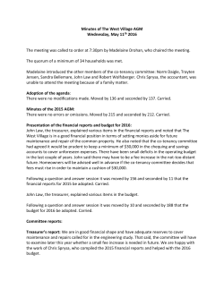 2016 Annual General Meeting minutes