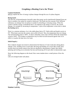 Heating Curve of Water Lab