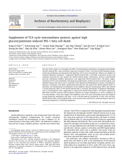 Supplement of TCA cycle intermediates protects against high
