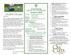 5th Annual Golf Outing Friday, July 7, 2017