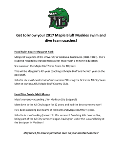 Get to know your 2017 Maple Bluff Muskies swim and dive team