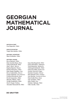 georgian mathematical journal