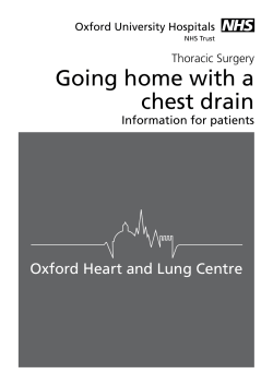 Chest drain: Going home with a chest drain