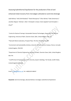 Assessing hydrothermal liquefaction for the production of bio