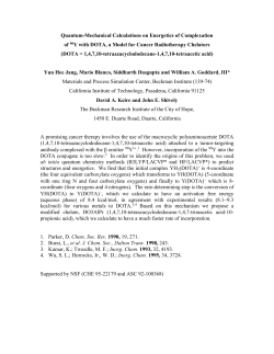Quantum-Mechanical Calculations on Energetics of Complexation