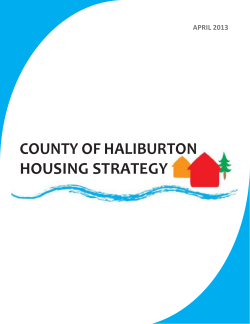 COUNTY OF HALIBURTON HOUSING STRATEGY