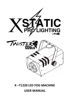 x –t1220 led fog machine user manual