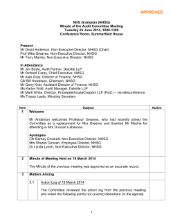 item 14.1 for 5 dec 14 Audit Cttee 24 June