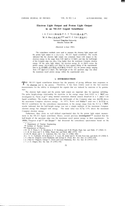 Electron Light Output and Proton Light Output in an NE