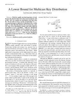 A Lower Bound for Multicast Key Distribution