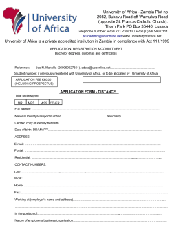 payments - University of Africa