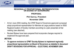 Proposal on Regionally Proportional Representation on Board of