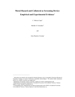 Moral Hazard and Collateral as Screening Device