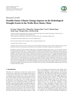 Possible Future Climate Change Impacts on the Hydrological