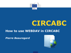 How To Use WebDav in CIRCBA - CIRCABC