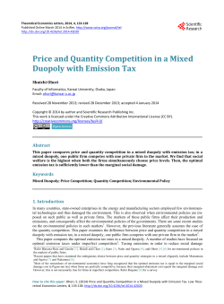 Price and Quantity Competition in a Mixed Duopoly with Emission Tax