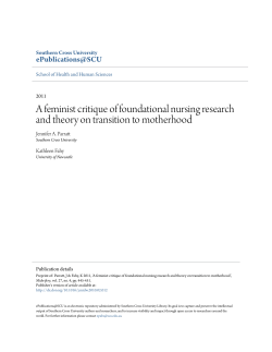 A feminist critique of foundational nursing research and theory on