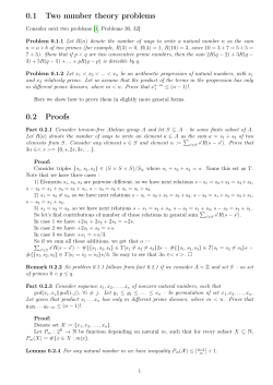 0.1 Two number theory problems 0.2 Proofs